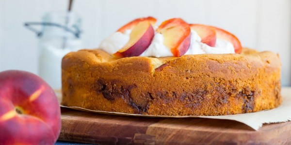 طريقة عمل كيك الخوخ