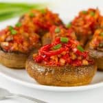 طريقة عمل فطر مشوي بحشو الطماطم