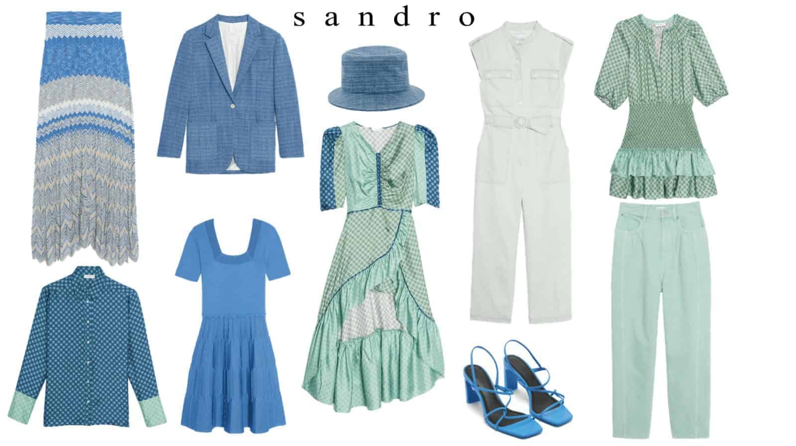 إطلالات أنيقة بدرجات الأزرق الربيعي من أزياء Sandro