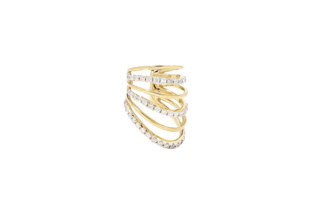 أقراط (Gold Diamond Ear Cuff) من إيفون ليون