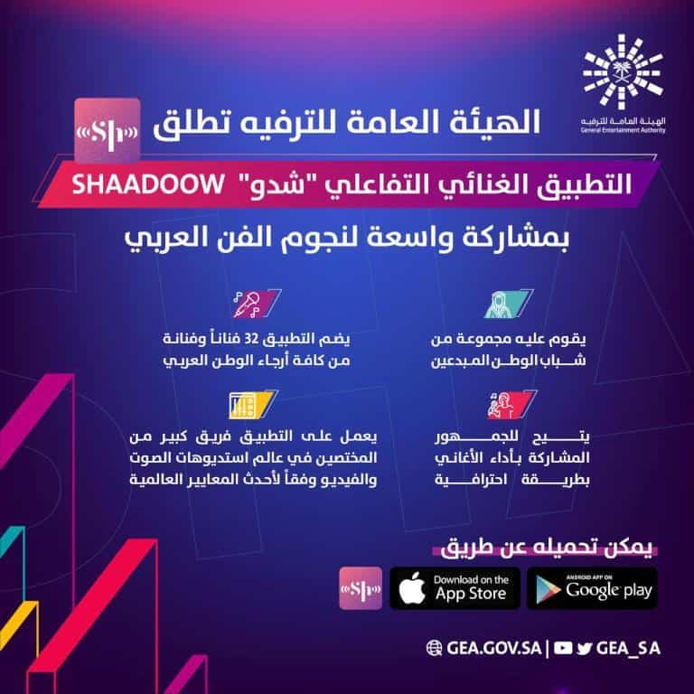 على عبر طريقة الكاريوكي.. «الترفيه» يطلق تطبيق «شدو» للغناء مع مطربك المفضل 