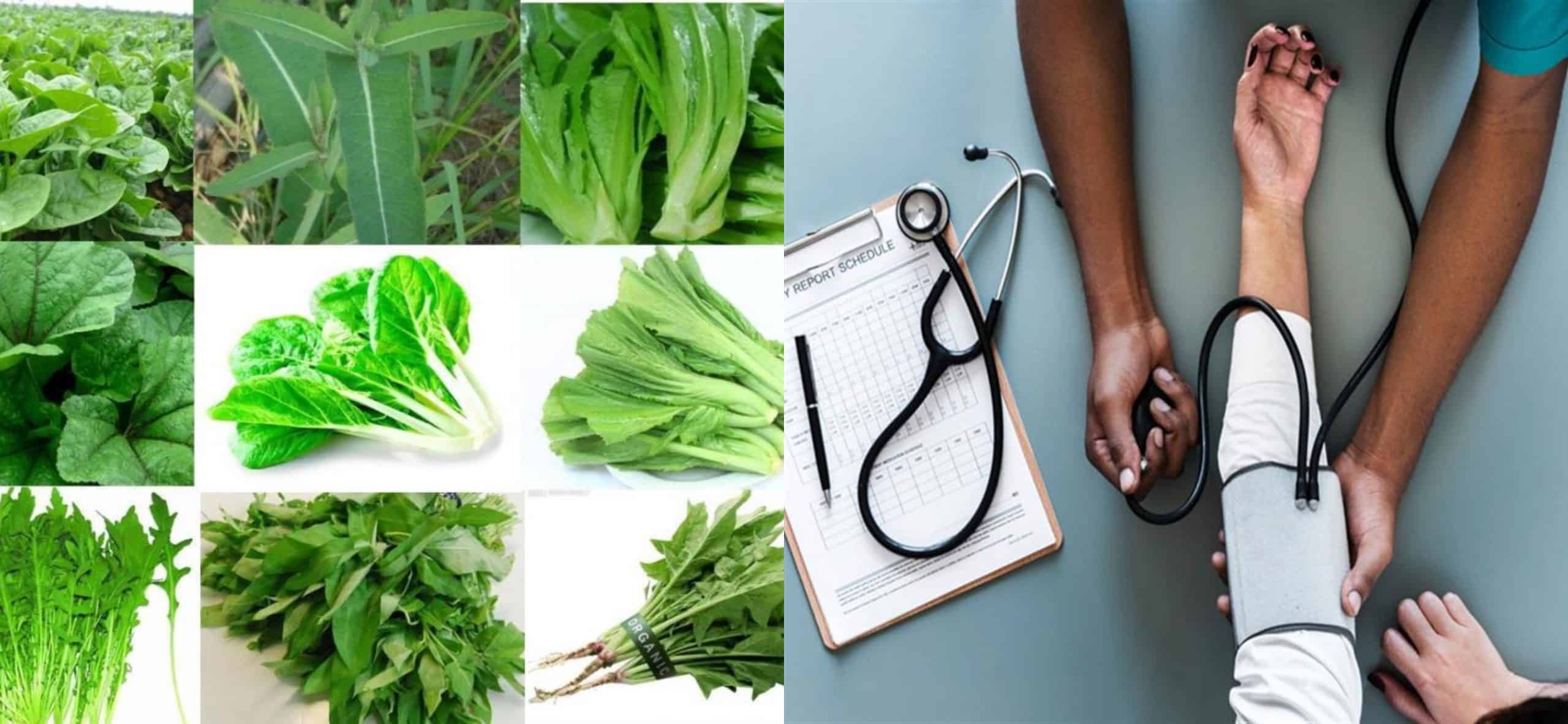 الخضروات الورقية الداكنة وعلاقتها بضغط الدم المرتفع