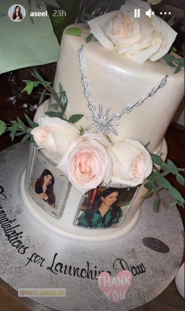 أسيل عمران تحتفل بمجموعتها للمجوهرات