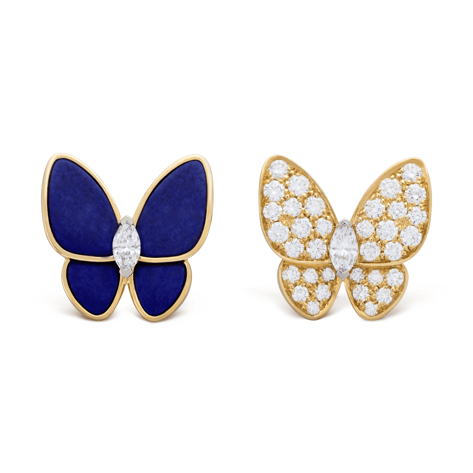 أقراط فراشة ملونة من دار  «Van cleef & Arpels»
