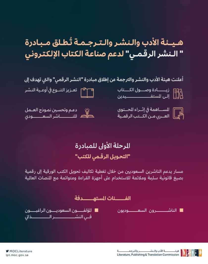 هيئة الأدب والنشر تطلق مبادرة الناشر الرقمي