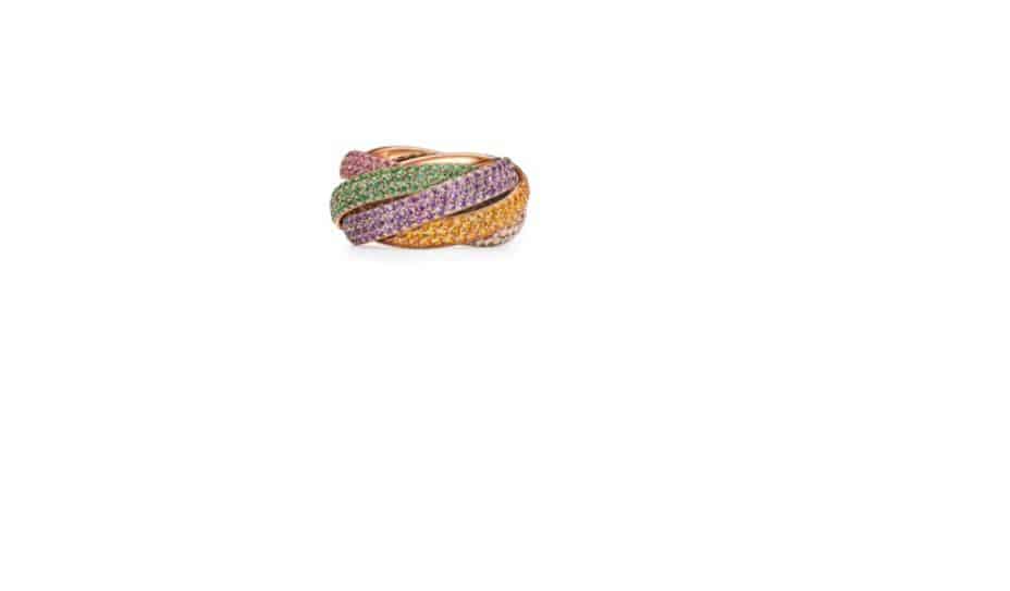 خاتم مرصع بالألماس البني من «Tiffany & Co»