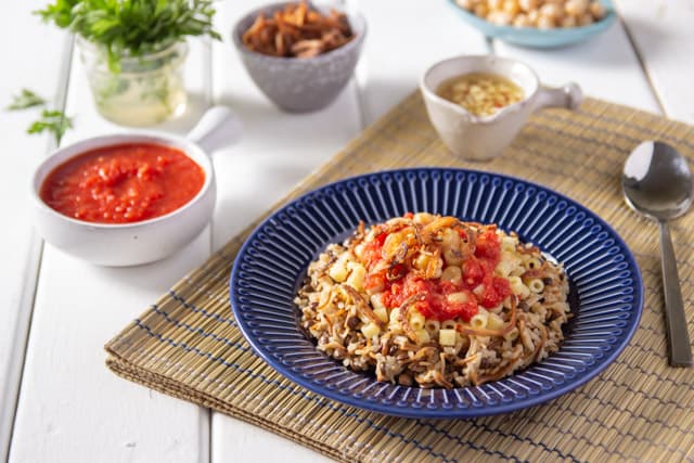 طريقة عمل كشري دايت وخفيف مناسب للرجيم