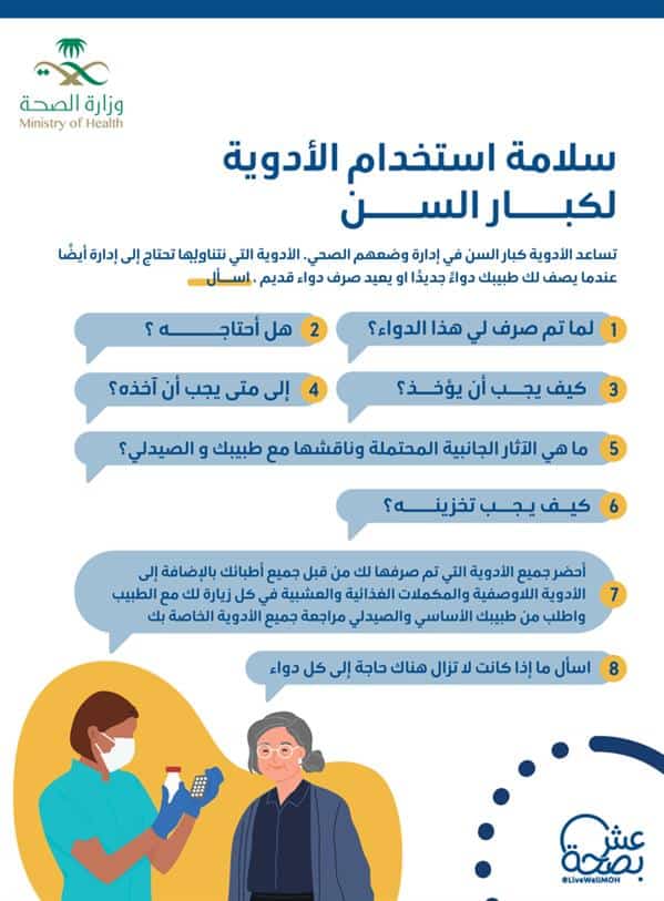 «الصحة» تقدم نظام تذكيري لأخذ الدواء لكبار السن
