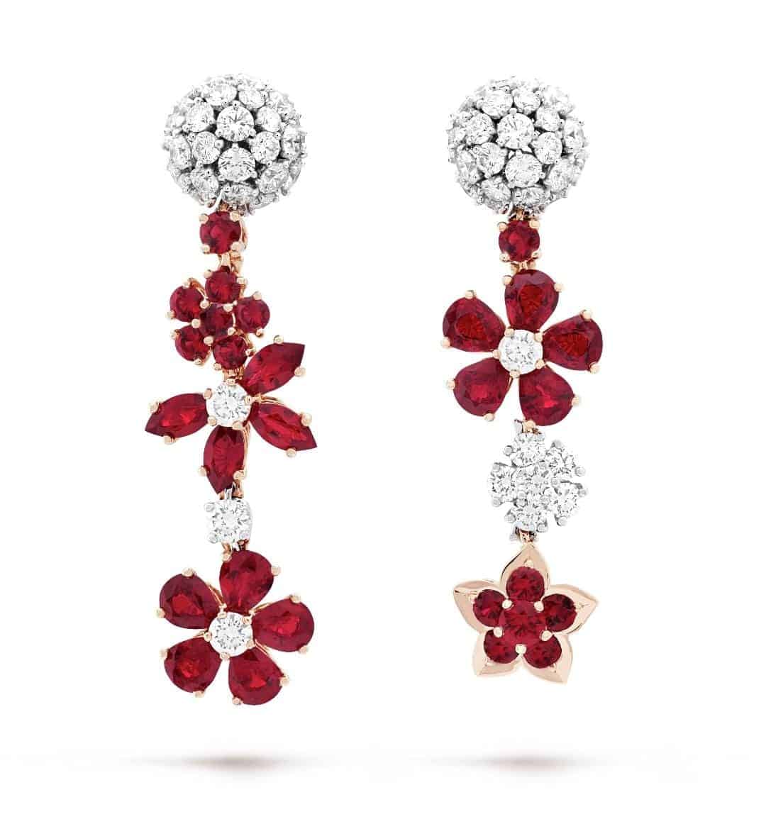 أقراط بحجر الروبي من فان كليف آند أربلز Van cleef&Arpels