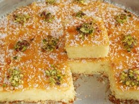 كيكة البسبوسة على طريقة الشيف السعودية مريم الحداد