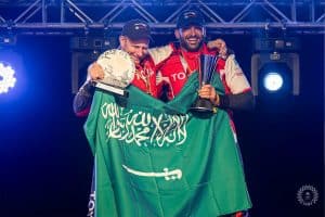 جانب من مشاركة السعودية في بطولة السيارات والدراجات النارية 