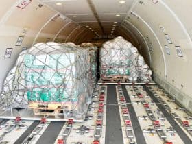 مغادرة الطائرة الإغاثية التاسعة عشر