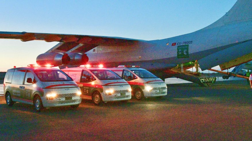الطائرة السعودية التاسعة تصل مطر العريش