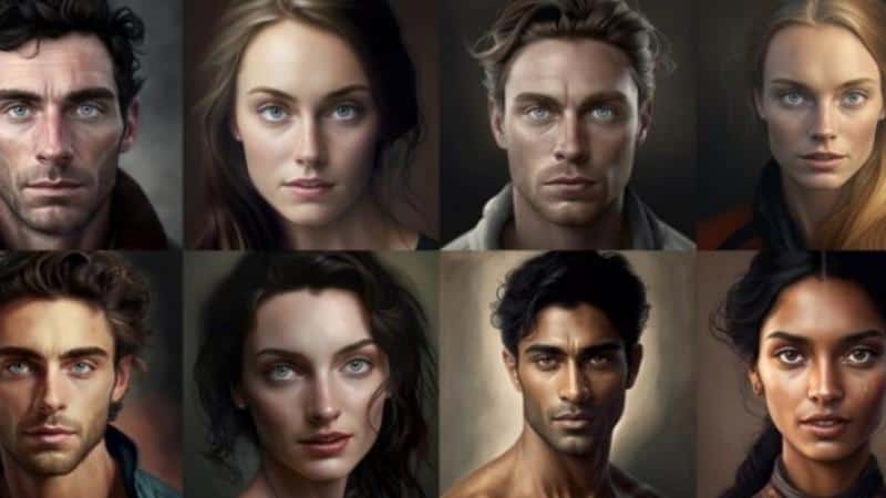 وجوه أشخاص مصنوعة بالذكاء الاصطناعي