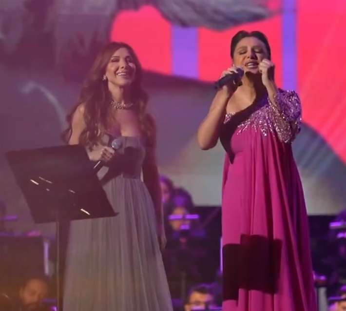 إطلالة نانسي عجرم في حفل ليلة نجمات العرب