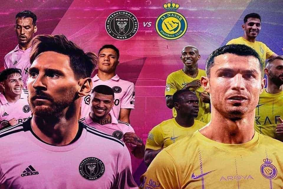 بوستر مباراة الرقصة الأخيرة بين ميسي ورونالدو
