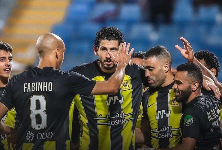 جانب من مباراة الاتحاد ضد الفيصلي