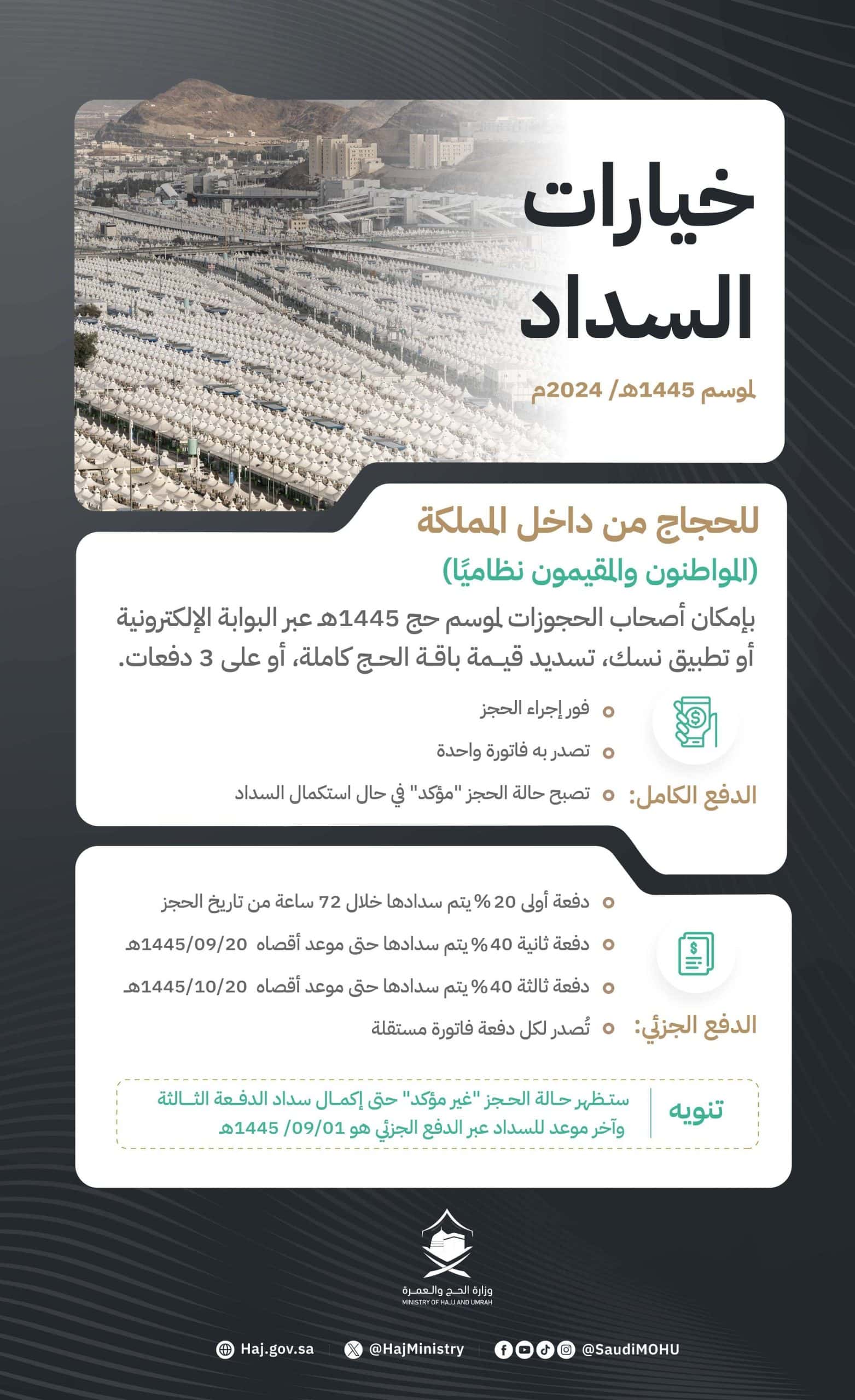 خطوات التسجيل في موسم حج 1445