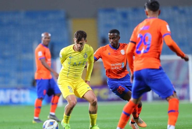 جانب من مباراة النصر والفيحاء السابقة في دوري أبطال آسيا