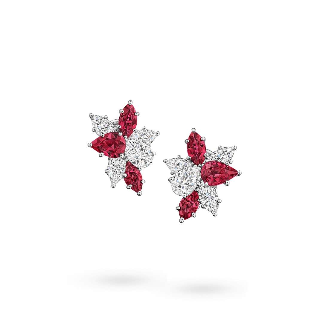 أقراط Winston Cluster من «Harry Winston»