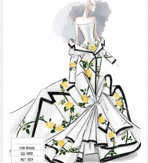 إطلالة جيجي حديد في حفل 2024 Met Gala