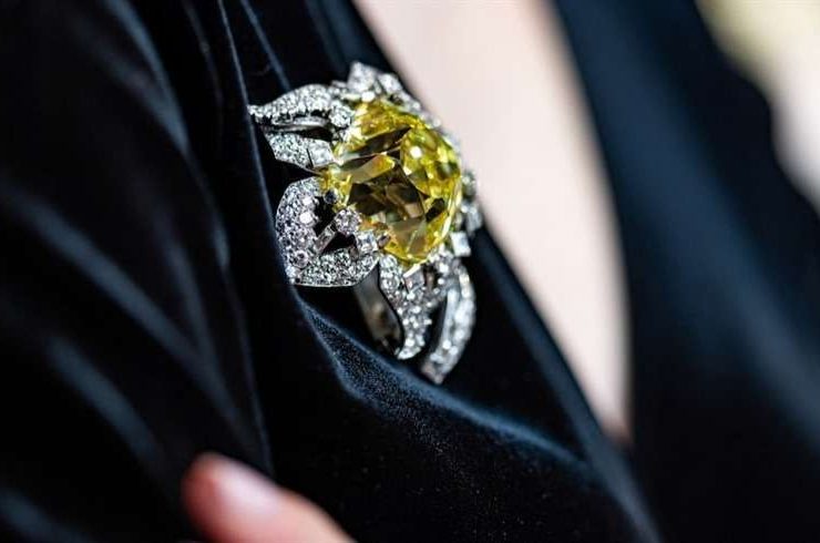 فيديو| عقدا من الألماس الأصفر سعره 6 ملايين دولار.. كيف يبدو؟