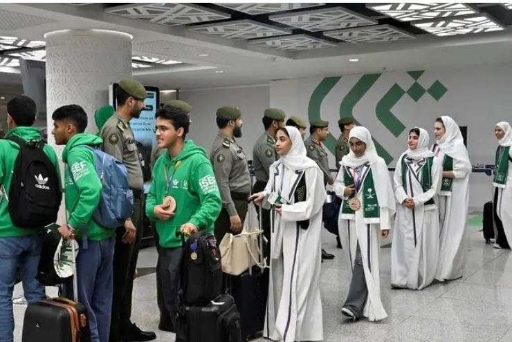 استقبال الفريق السعودي المشارك في آيسف2024
