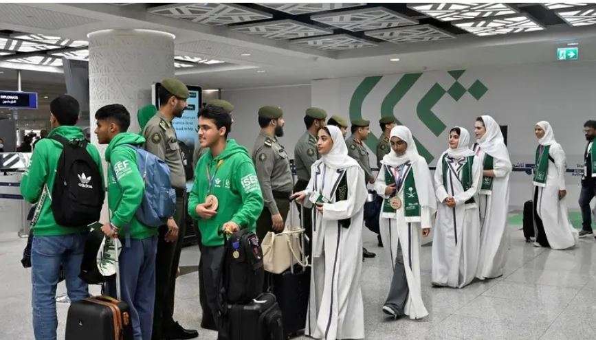 استقبال الفريق السعودي المشارك في آيسف2024