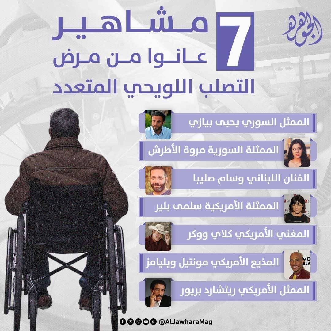 7 مشاهير عانوا من مرض التصلب اللويحي المتعدد