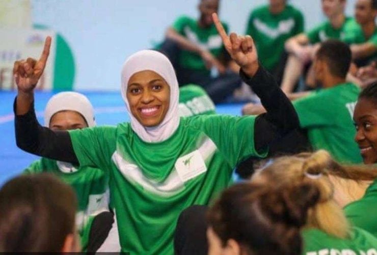 نجمة التايكوندو السعودية دنيا أبو طالب