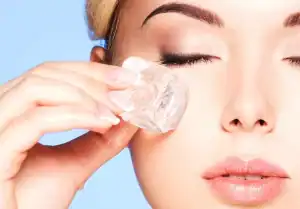 الثلج على البشرة