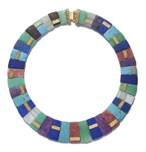 قلادة ضخمة التصميم ومتعددة الألوان من دار GuitaM - Jewelry