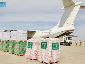 وصول الطائرة الإغاثية السعودية السادسة إلى دمشق ضمن الجسر الجوي الإغاثي