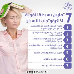7 تمارين بسيطة لتقوية الذاكرة وتجنب النسيان