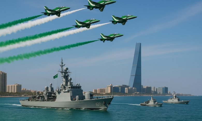 احتفالات اليوم الوطني 95.. عروض عسكرية مبهرة في جدة والجبيل
