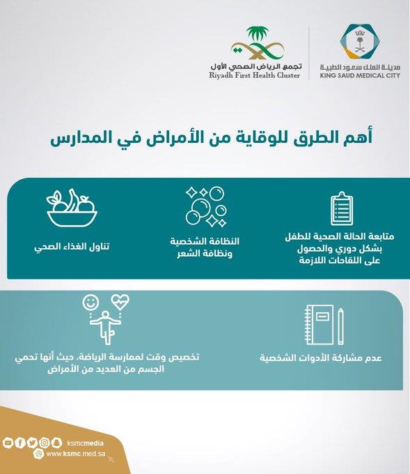 «سعود الطبية» تكشف أهمية الوقاية من الأمراض المنتشرة بين الطلاب في المدارس 