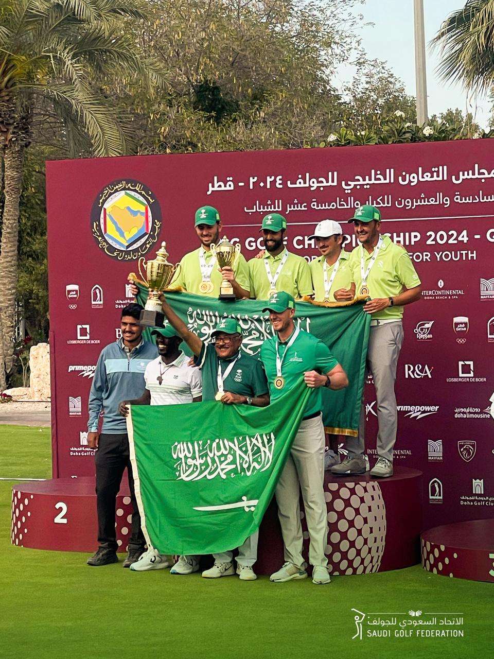 المنتخب السعودي للجولف يتوج بذهبية الفرق والفردي في بطولة مجلس التعاون